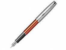Перьевая ручка Parker Sonnet Essentials Orange SB Steel CT, перо: F, цвет чернил black, в подарочной упаковке.