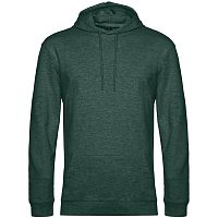Толстовка с капюшоном унисекс Hoodie, темно-зеленый меланж