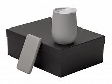 Подарочный набор с термокружкой и повербанком С2, 10000 mAh, серый