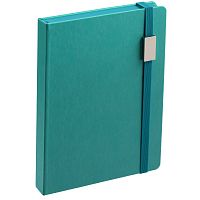 Ежедневник New Factor Metal, бирюзовый