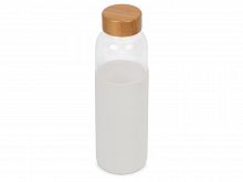 Бутылка для воды стеклянная Refine, в чехле, 550 мл, белый (P)