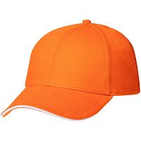 Бейсболка Spiker, оранжевая с белым