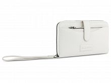 Кошелёк женский BUGATTI Elsa с ключницей, с RFID, белый, воловья кожа/полиэстер, 18,7х3х10,7 см