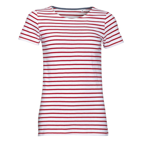 Футболка MILES WOMEN белая с красным