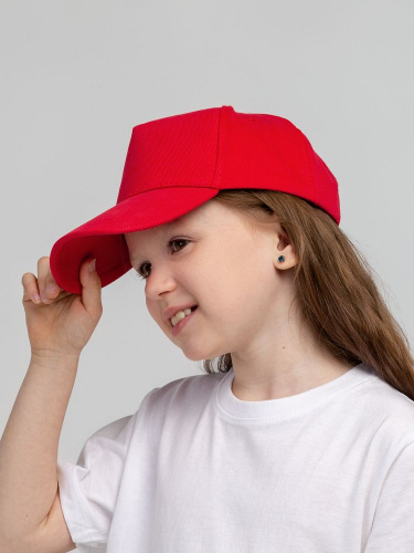 Бейсболка детская Standard Kids, красная фото 7