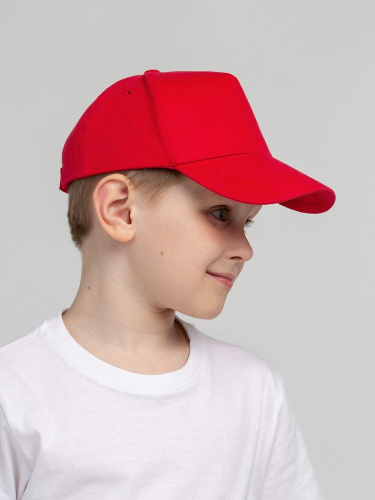 Бейсболка детская Standard Kids, красная фото 4