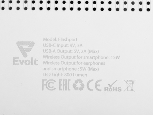 Складная зарядная станция с беспроводной зарядкой Flashport, 15 Вт, белый фото 9 Складная зарядная станция с беспроводной зарядкой Flashport, 15 Вт, белый фото 9