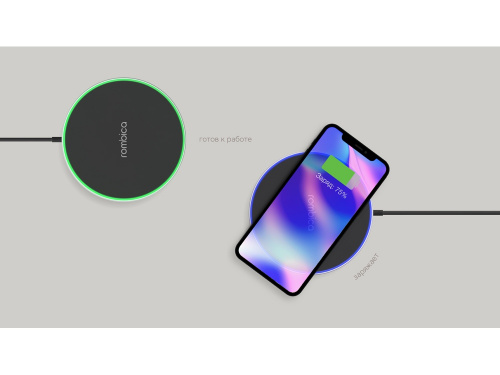 Беспроводное зарядное устройство Rombica NEO Core Quick c быстрой зарядкой, черный (с лого) (Р) фото 5 Беспроводное зарядное устройство Rombica NEO Core Quick c быстрой зарядкой, черный (с лого) (Р) фото 5