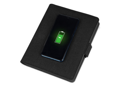 Органайзер с беспроводной зарядкой 5000 mAh Powernote, темно-серый фото 2 Органайзер с беспроводной зарядкой 5000 mAh Powernote, темно-серый фото 2