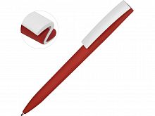 Ручка пластиковая soft-touch шариковая Zorro, красный/белый