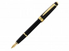 Перьевая ручка Cross Bailey Ligh Polished Black Resin and Gold Tone, перо F