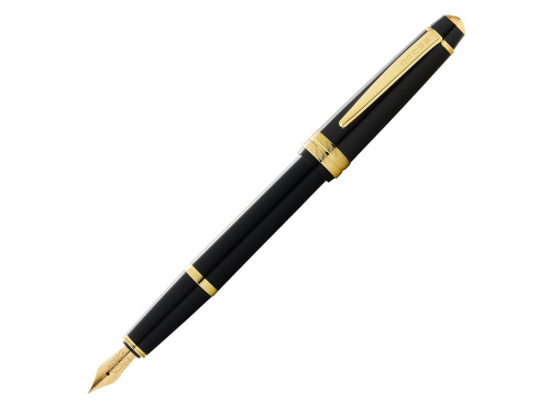 Перьевая ручка Cross Bailey Ligh Polished Black Resin and Gold Tone, перо F