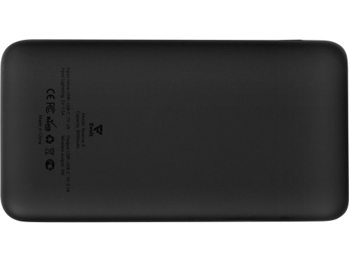 Внешний беспроводной аккумулятор с подсветкой лого Reserve X. 8000 mAh, черный фото 11