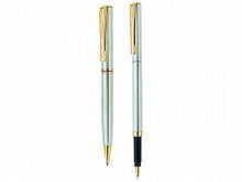 Набор Pierre Cardin PEN&PEN: ручка шариковая + роллер. Цвет - серебристый. Упаковка Е.