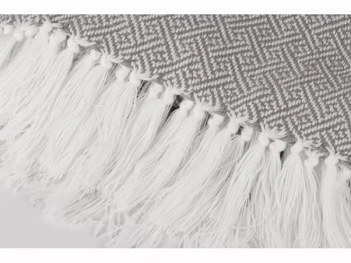 Плед акриловый с белой бахромой «Tassel» фото 3
