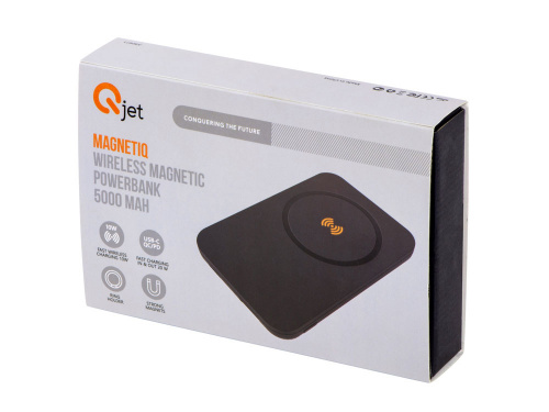 Магнитный беспроводной внешний аккумулятор MagnetIQ, 5000 mah, 10 W, черный (Р) фото 18 Магнитный беспроводной внешний аккумулятор MagnetIQ, 5000 mah, 10 W, черный (Р) фото 18