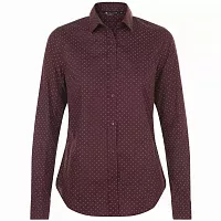 Рубашка женская Becker Women, бордовая с белым