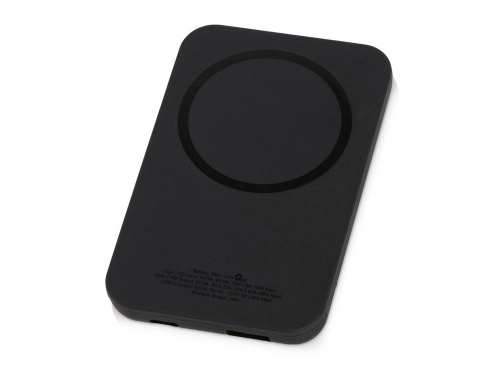 Магнитный беспроводной внешний аккумулятор MagnetIQ, 5000 mah, 10 W, черный (Р) Магнитный беспроводной внешний аккумулятор MagnetIQ, 5000 mah, 10 W, черный (Р)