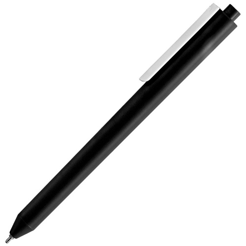 Ручка шариковая Pigra P03 Mat, черная с белым фото 3 Ручка шариковая Pigra P03 Mat, черная с белым фото 3