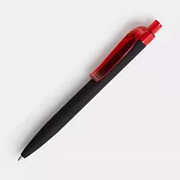 Ручка шариковая Prodir QS01 PRT-T Soft Touch, черная с красным