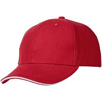 Бейсболка Generic, красная с белым кантом