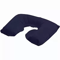 Надувная подушка под шею в чехле Sleep, темно-синяя