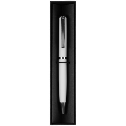 Ручка шариковая Inkish Chrome, белая фото 2