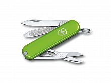 Нож-брелок VICTORINOX Classic SD Colors Smashed Avocado, 58 мм, 7 функций, салатовый