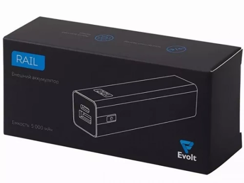 Внешний аккумулятор «Rail» c дисплеем, 5000 mAh фото 10