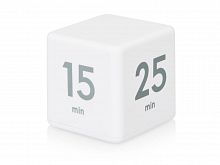 Таймер для тайм-менеджмента Time Capsule на 5-15-25-45 минут, софт-тач, белый