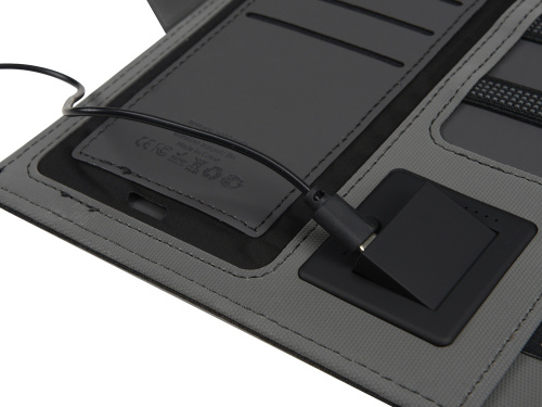 Органайзер с беспроводной зарядкой 5000 mAh Powernote, темно-серый фото 6 Органайзер с беспроводной зарядкой 5000 mAh Powernote, темно-серый фото 6