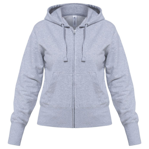 Толстовка женская Hooded Full Zip серый меланж