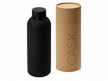 Вакуумная термобутылка Cask Waterline, soft touch, 500 мл, тубус, черный